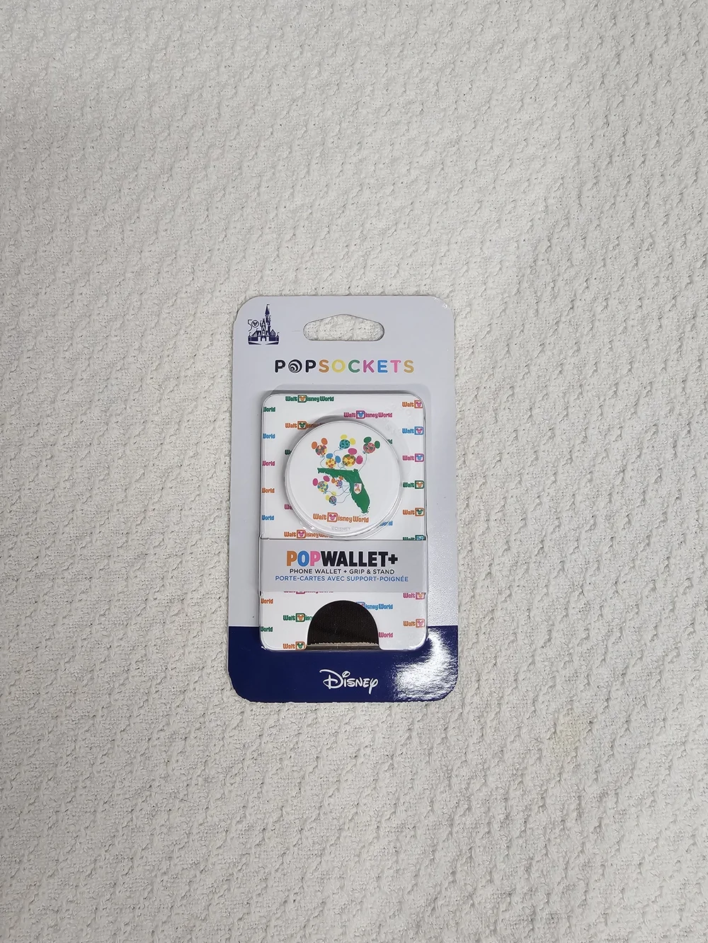 Disney PopWallet+ Phone Wallet & Grip - White with Multicolor Map Balloons